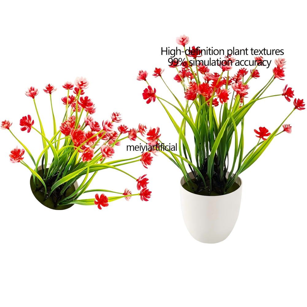 31cm artificial grass with plastic flowers for living room decor 31cm artificial grass with plastic flowers for living room decor