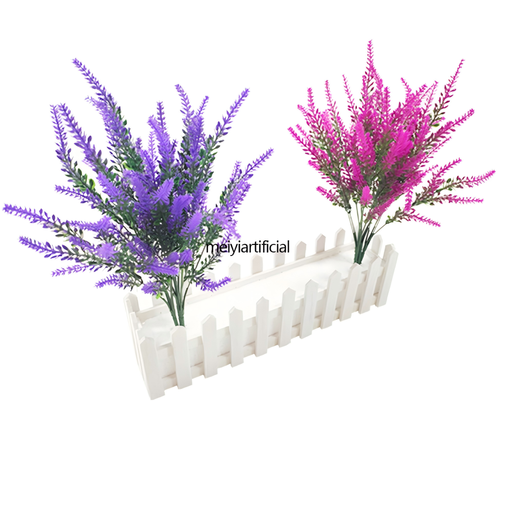 five branched 36cm flocked lavender artificial bouquet for wedding decor five branched 36cm flocked lavender artificial bouquet for wedding decor