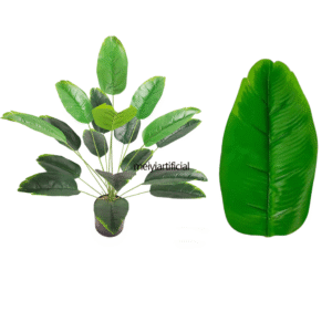 65cm/82cm Artificial Bird of Paradise & Banana Tree With Built-in Adjustable Steel Wire - Realistic Faux Traveler's Palm for Home, Office, Hotel & Cafe Decor