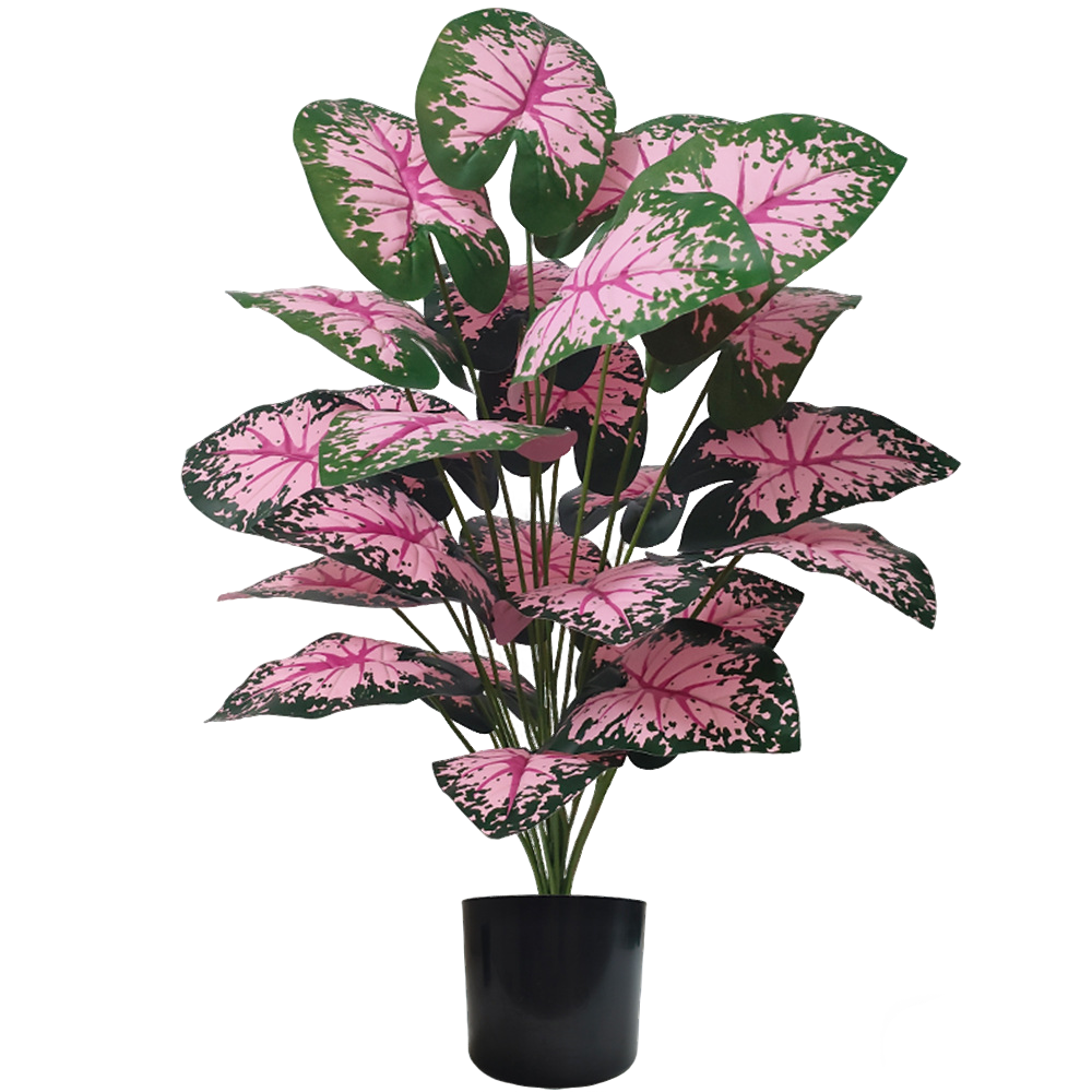 Home Artificial green plants, colorful taro, Nordic style floor bonsai, home living room decoration, wedding pink artificial flowers