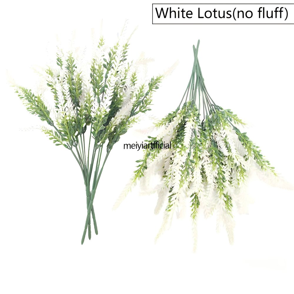 five branched 36cm flocked lavender artificial bouquet for wedding decor five branched 36cm flocked lavender artificial bouquet for wedding decor