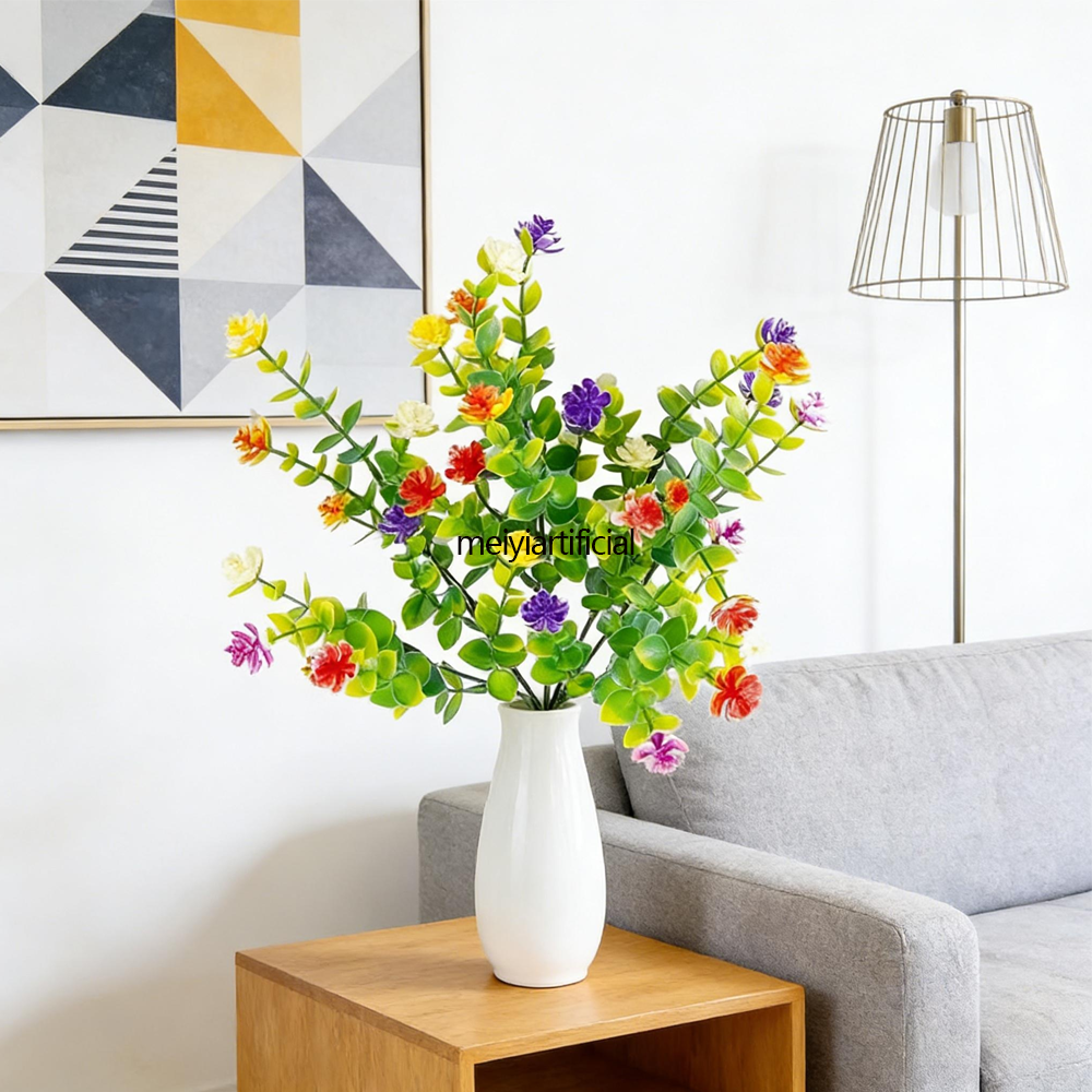 artificial eucalyptus camellias lavender 34cm faux flower bunch for hotels artificial eucalyptus camellias lavender 34cm faux flower bunch for hotels