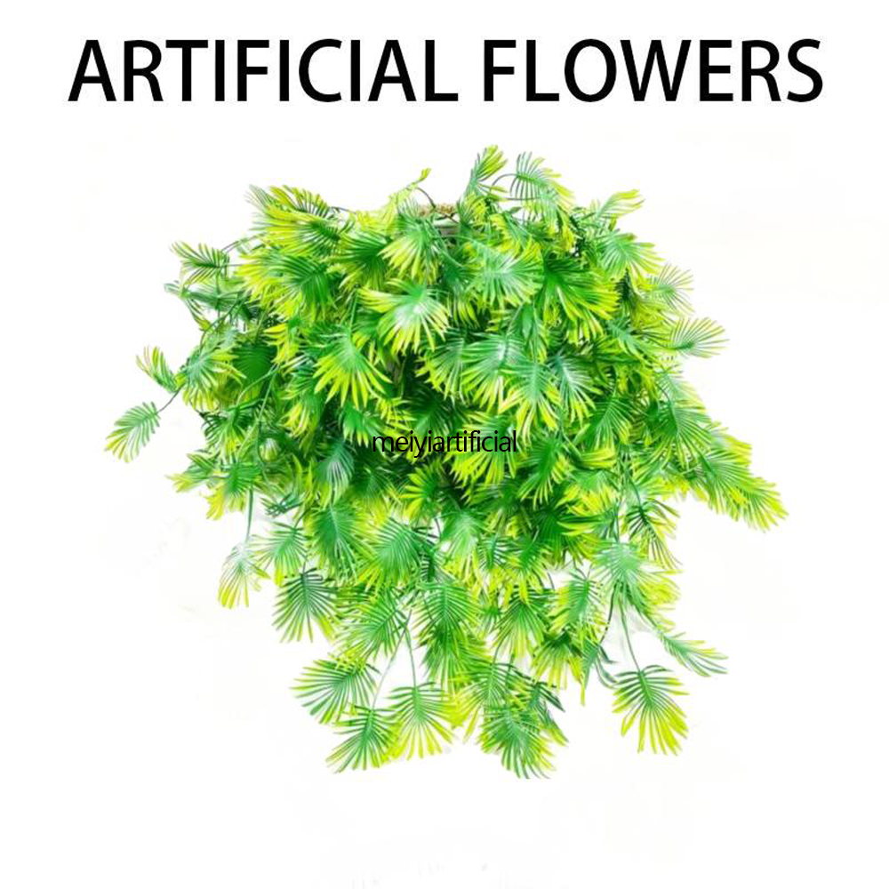 artificial fan palm leaves vine garland for wall and ceiling decor artificial fan palm leaves vine garland for wall and ceiling decor