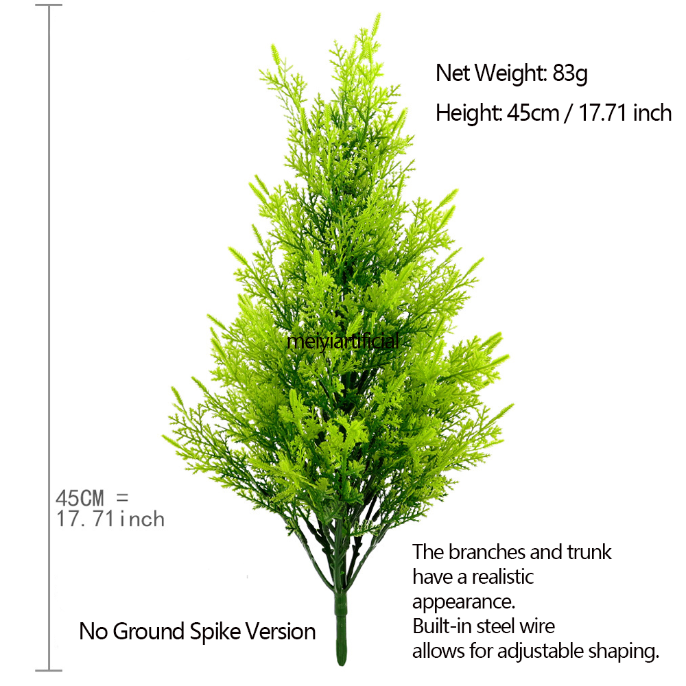 Artificial Christmas Cypress Topiary Pine Tree, Artificial Green Plant Potted Plant, Artificial Pine and Cypress Leaf Greenery Decoration Ornament, Outd oor Faux Shrubs with UV Resistant, Lasting Evergreen Bushes Push in Ground Plants for Front Porch (No Ground Spike Version 45cm /17.71 Inch) (Ground Spike Version 53cm / 20.86 Inch ) Artificial Christmas Cypress Topiary Pine Tree, Artificial Green Plant Potted Plant, Artificial Pine and Cypress Leaf Greenery Decoration Ornament, Outd oor Faux Shrubs with UV Resistant, Lasting Evergreen Bushes Push in Ground Plants for Front Porch (No Ground Spike Version 45cm /17.71 Inch) (Ground Spike Version 53cm / 20.86 Inch )