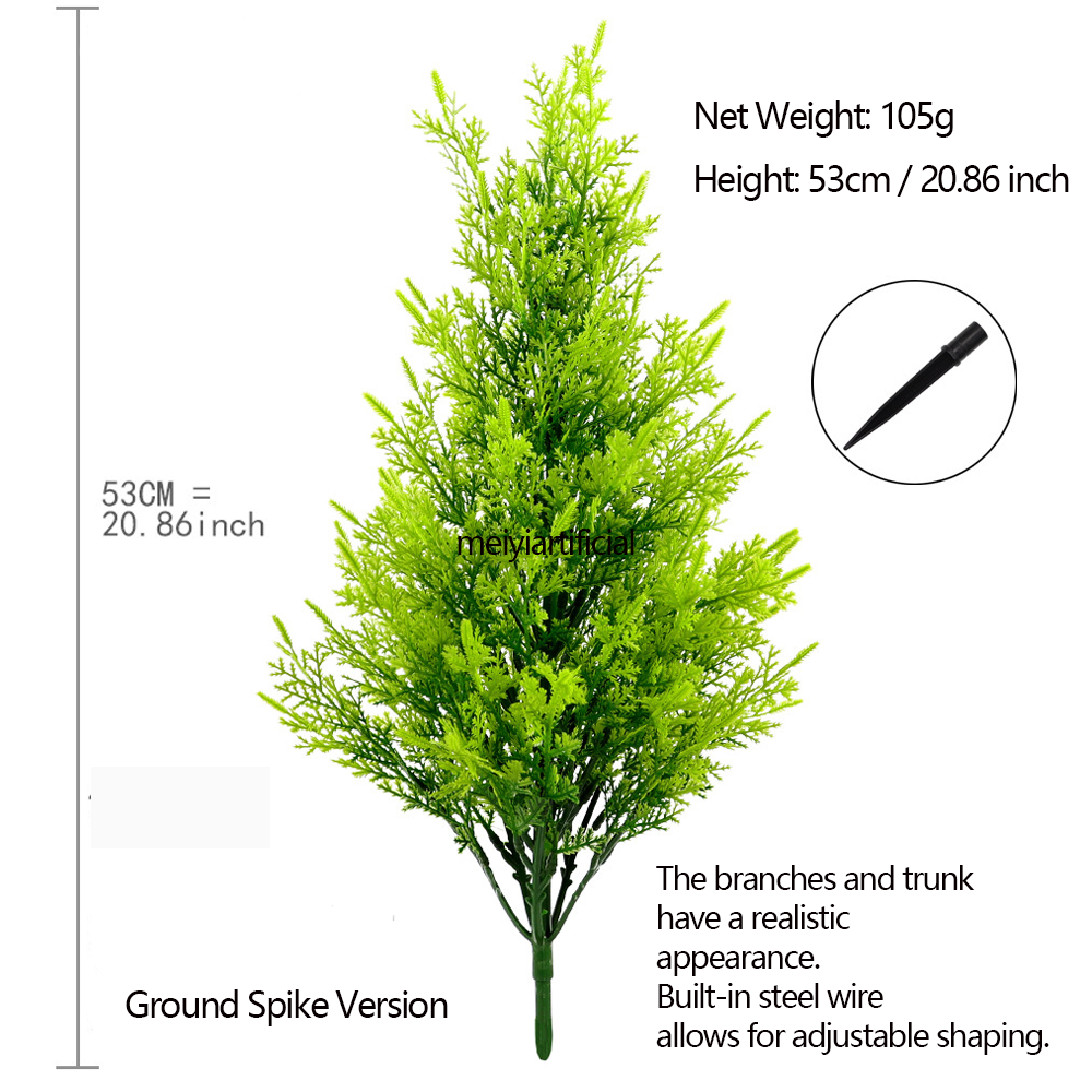 Artificial Christmas Cypress Topiary Pine Tree, Artificial Green Plant Potted Plant, Artificial Pine and Cypress Leaf Greenery Decoration Ornament, Outd oor Faux Shrubs with UV Resistant, Lasting Evergreen Bushes Push in Ground Plants for Front Porch (No Ground Spike Version 45cm /17.71 Inch) (Ground Spike Version 53cm / 20.86 Inch ) Artificial Christmas Cypress Topiary Pine Tree, Artificial Green Plant Potted Plant, Artificial Pine and Cypress Leaf Greenery Decoration Ornament, Outd oor Faux Shrubs with UV Resistant, Lasting Evergreen Bushes Push in Ground Plants for Front Porch (No Ground Spike Version 45cm /17.71 Inch) (Ground Spike Version 53cm / 20.86 Inch )