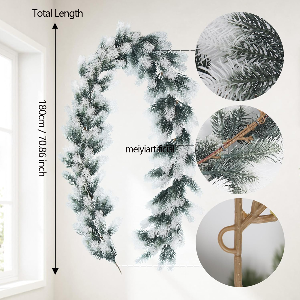 180cm / 70.86 Inch Artificial Christmas Greenery Pine Needle Vine Norfolk Pine Garlands, Encrypted Christmas Artificial Vine Home Decoration Artificial Pine Needle For Fireplace, Dining Table, Stair Railings, Railings, Fences, Walls, Door, Windows, Arch, and Arches 180cm / 70.86 Inch Artificial Christmas Greenery Pine Needle Vine Norfolk Pine Garlands, Encrypted Christmas Artificial Vine Home Decoration Artificial Pine Needle For Fireplace, Dining Table, Stair Railings, Railings, Fences, Walls, Door, Windows, Arch, and Arches