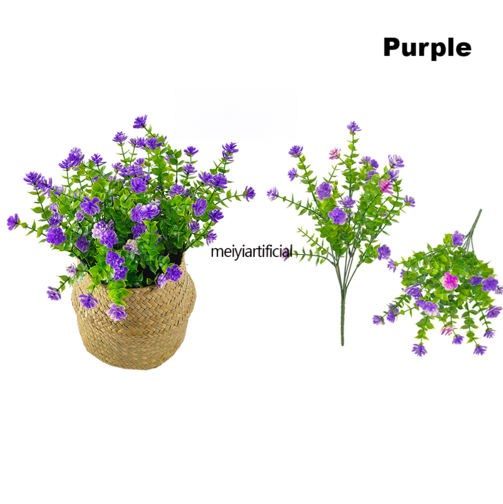 UV Resistant Faux Camellia & Seven-forked Eucalyptus - Realistic Artificial Flowers for Landscaping, Hotel, and Indoor Decor UV Resistant Faux Camellia & Seven-forked Eucalyptus - Realistic Artificial Flowers for Landscaping, Hotel, and Indoor Decor