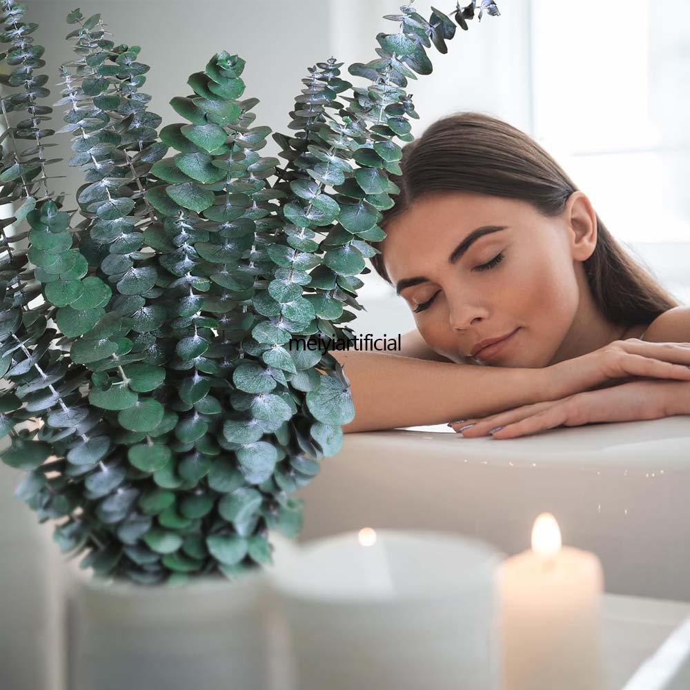 37cm / 14.56in Single Artificial Dried Eucalyptus Stem Faux Dried Eucalyptus Stem Floral Design with Added Powder Eucalyptus, Fake Artificial Dried Eucalyptus Stem Built-in Steel Wire for Bathroom, Wedding and Home Decoration, Baby Shower 37cm / 14.56in Single Artificial Dried Eucalyptus Stem Faux Dried Eucalyptus Stem Floral Design with Added Powder Eucalyptus, Fake Artificial Dried Eucalyptus Stem Built-in Steel Wire for Bathroom, Wedding and Home Decoration, Baby Shower