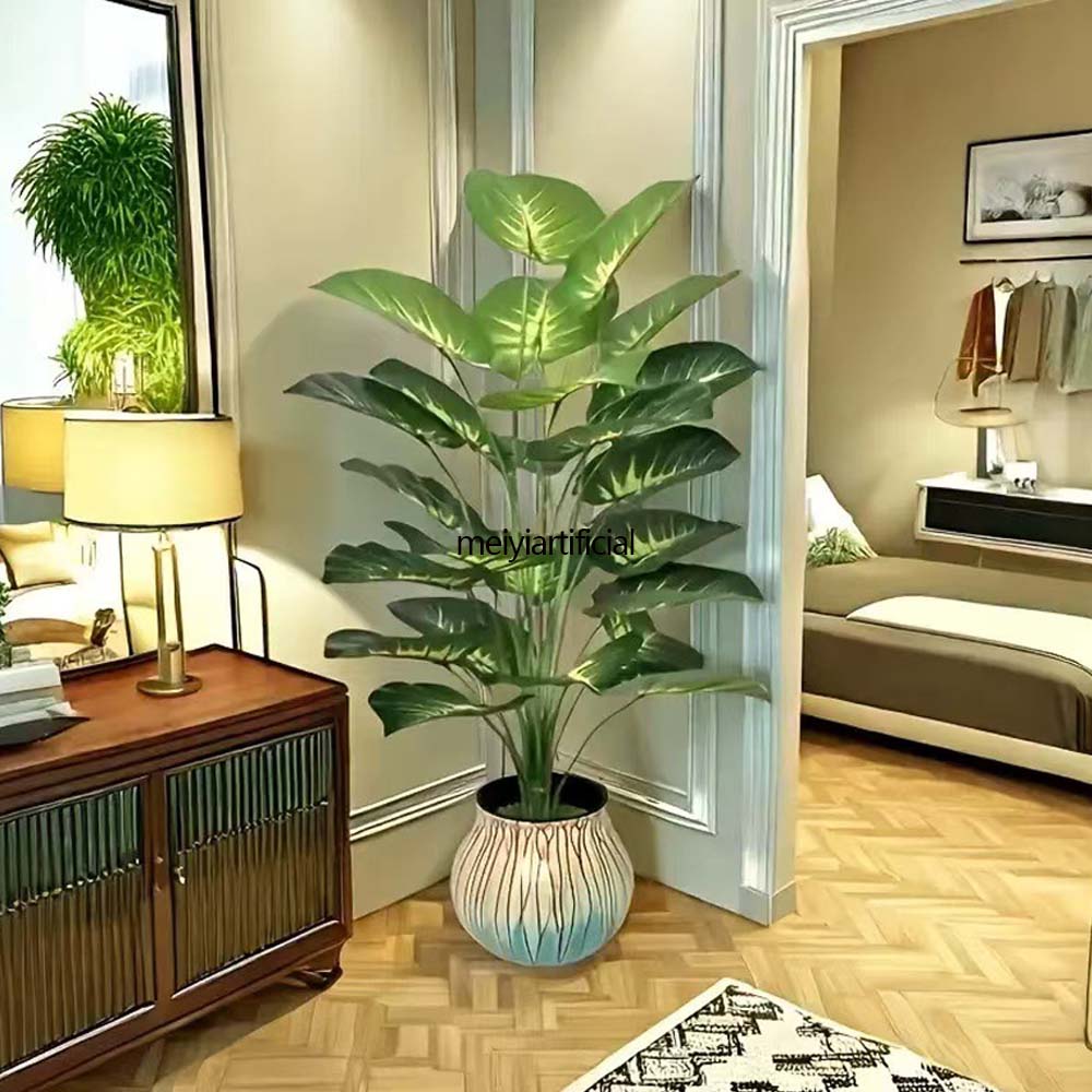 组 6 Artificial Chinese Evergreen Plant (58cm/75cm/85cm) Faux Rohdea Japonica With Built-in Adjustable Steel Wire - Fake Japanese Sacred Lily for Home, Office & Garden - Image 7
