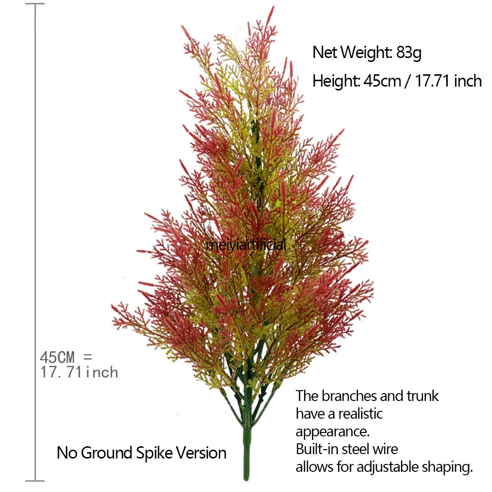 Artificial Christmas Cypress Topiary Pine Tree, Artificial Green Plant Potted Plant, Artificial Pine and Cypress Leaf Greenery Decoration Ornament, Outd oor Faux Shrubs with UV Resistant, Lasting Evergreen Bushes Push in Ground Plants for Front Porch (No Ground Spike Version 45cm /17.71 Inch) (Ground Spike Version 53cm / 20.86 Inch ) Artificial Christmas Cypress Topiary Pine Tree, Artificial Green Plant Potted Plant, Artificial Pine and Cypress Leaf Greenery Decoration Ornament, Outd oor Faux Shrubs with UV Resistant, Lasting Evergreen Bushes Push in Ground Plants for Front Porch (No Ground Spike Version 45cm /17.71 Inch) (Ground Spike Version 53cm / 20.86 Inch )