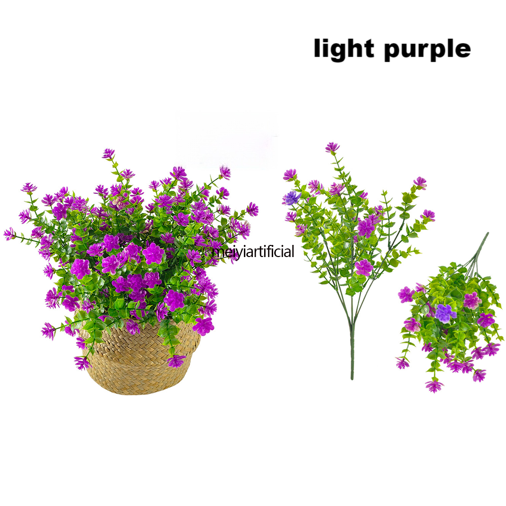 UV Resistant Faux Camellia & Seven-forked Eucalyptus - Realistic Artificial Flowers for Landscaping, Hotel, and Indoor Decor UV Resistant Faux Camellia & Seven-forked Eucalyptus - Realistic Artificial Flowers for Landscaping, Hotel, and Indoor Decor