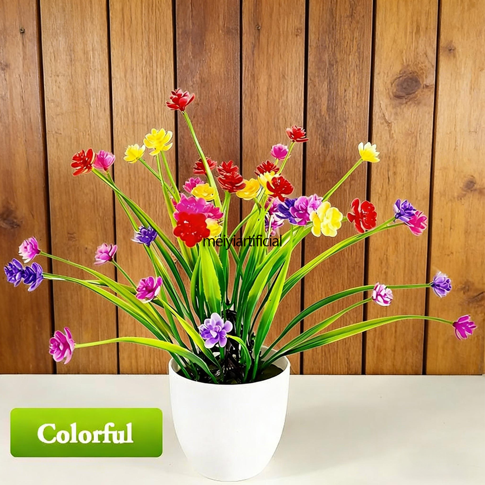 31cm artificial grass with plastic flowers for living room decor 31cm artificial grass with plastic flowers for living room decor