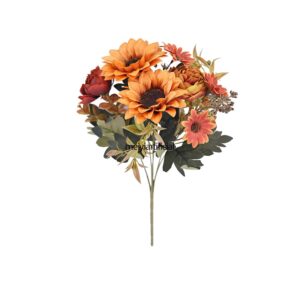 Home 31cm artificial sunflower bouquets for diy and wedding decor
