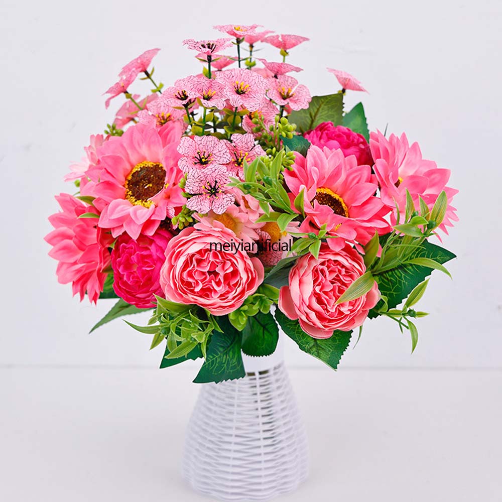 31cm artificial sunflower bouquets for diy and wedding decor 31cm artificial sunflower bouquets for diy and wedding decor