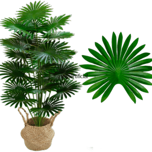 Faux Palm Tree 70cm / 27.55in, 80cm / 31.49in Artificial Palm Tree Christmas Gift Fake Potted Palm Tree Green Plant Large Floor Potted Plant, Real Bark Design, Suitable for Home Office Living Room Decor Indoor Outdoor Artificial Trees