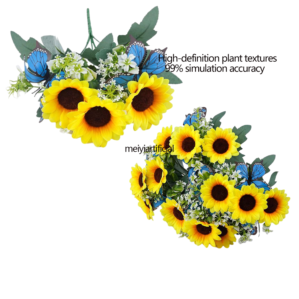35cm / 13.78 inch artificial sunflower bouquets for diy and wedding decor 35cm / 13.78 inch artificial sunflower bouquets for diy and wedding decor
