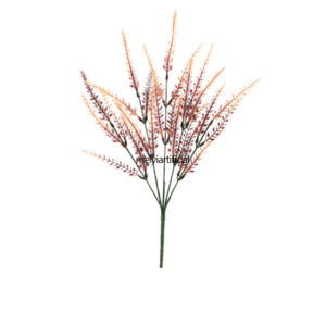 five branched 36cm flocked lavender artificial bouquet for wedding decor (复制)