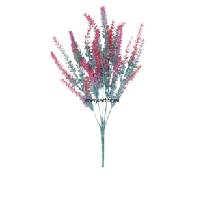 five branched 36cm flocked lavender artificial bouquet for wedding decor (复制)