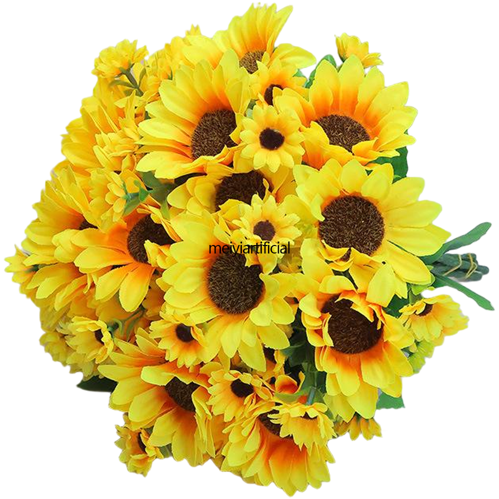 35cm / 13.78 inch artificial sunflower bouquets for diy and wedding decor 35cm / 13.78 inch artificial sunflower bouquets for diy and wedding decor