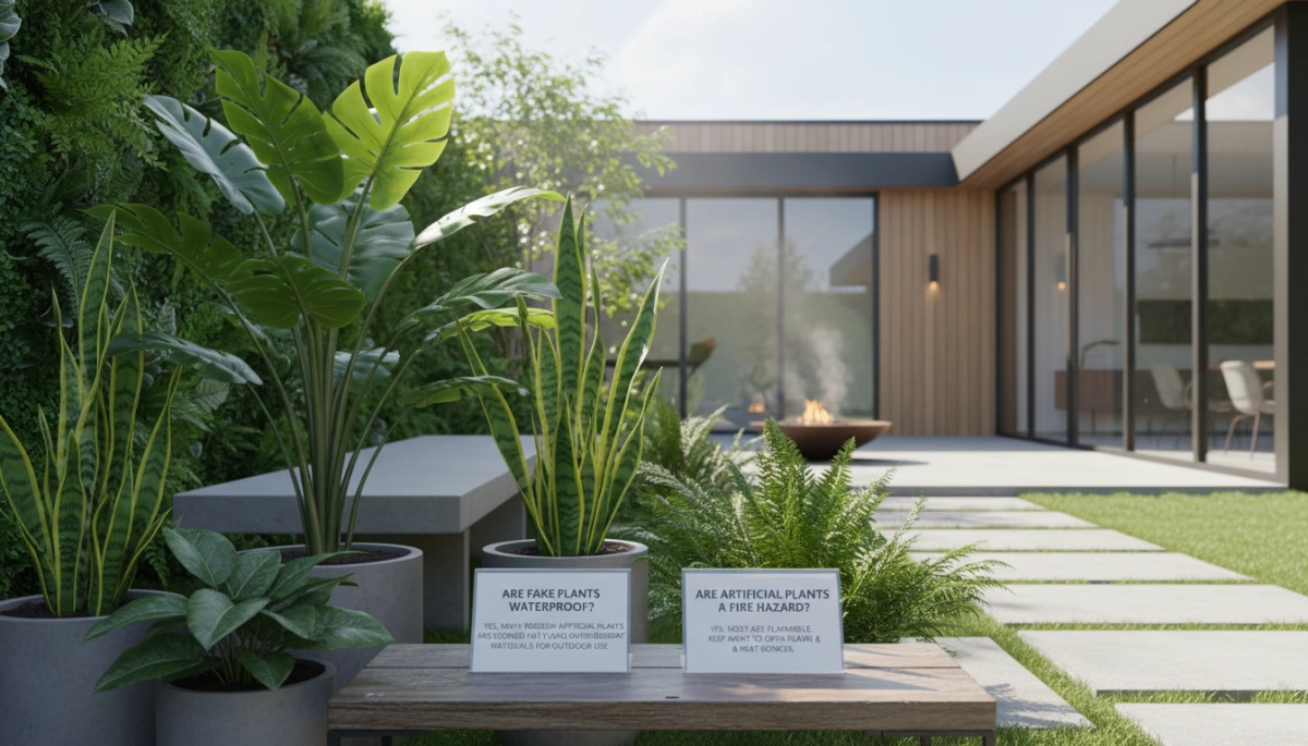 fire-resistant artificial plants safety benefits