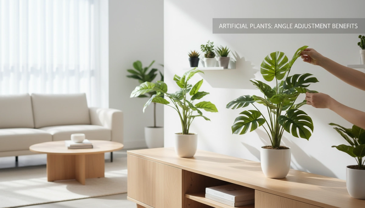 Artificial plants angle adjustment benefits