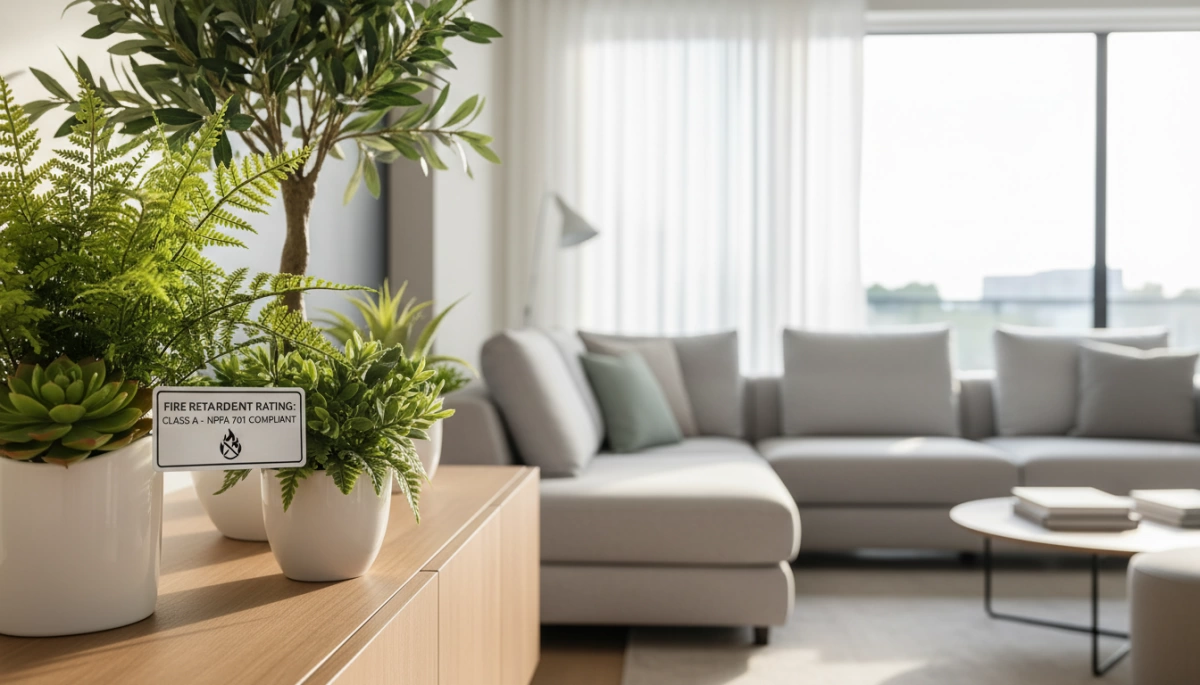 fire retardant rating of artificial plants