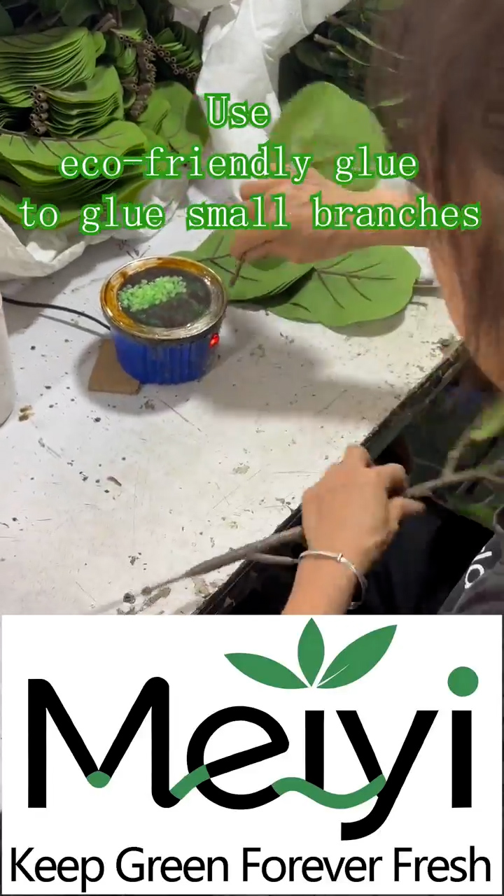 Meiyi Artificial Plant Small Branch Assembly with Eco-Friendly Glue