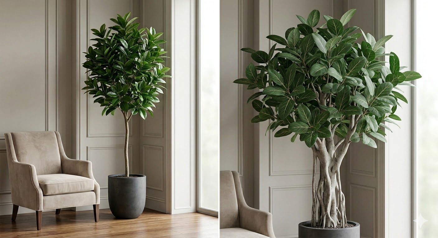 Comparison of Ficus Fragrans vs Ficus Audrey for Professional Interior Design